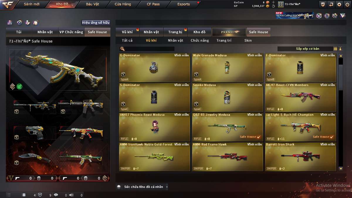 shop acc cf uy tin gia re